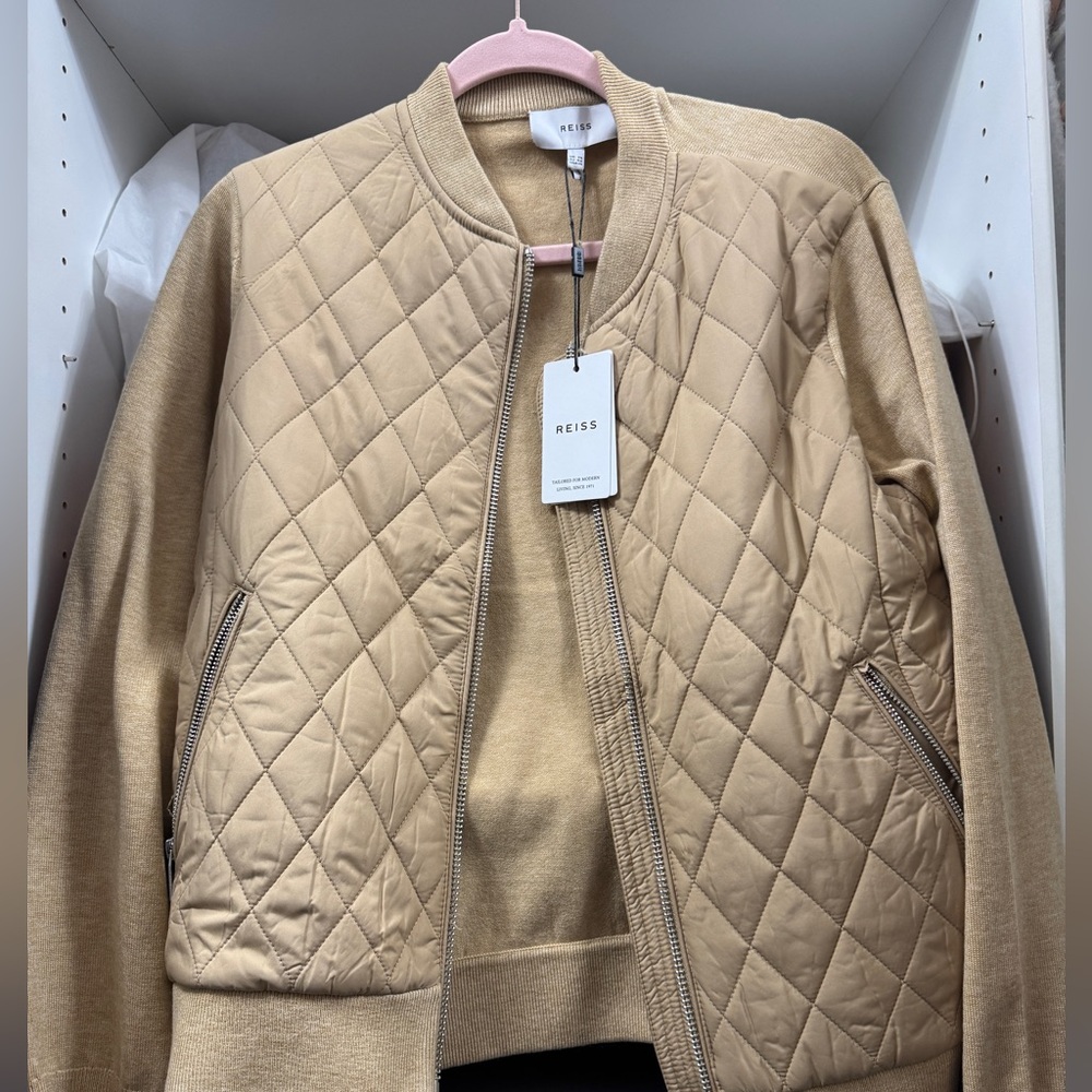 REISS Ayla Knit Hybrid Jacket - Picture 3 of 7